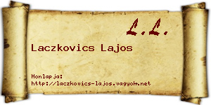 Laczkovics Lajos névjegykártya
