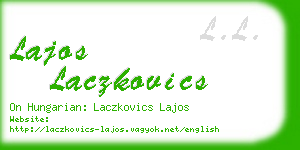 lajos laczkovics business card